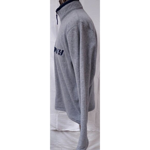 Vtg Old Navy Mens Large Grey 1/4 Zip Spellout Pullover Fleece Sweater Jacket - Picture 5 of 13